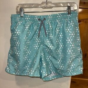 Kenneth Cole Men's Aqua Patterned Swimsuit - M